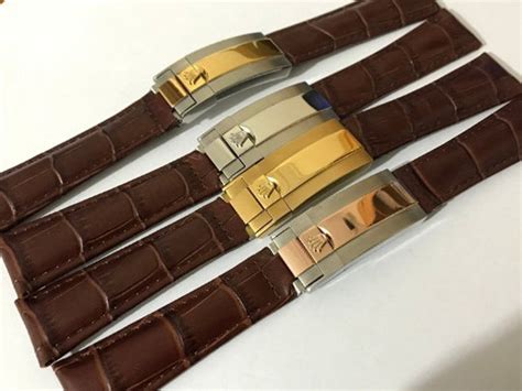 rolex with leather strap|best leather straps for rolex.